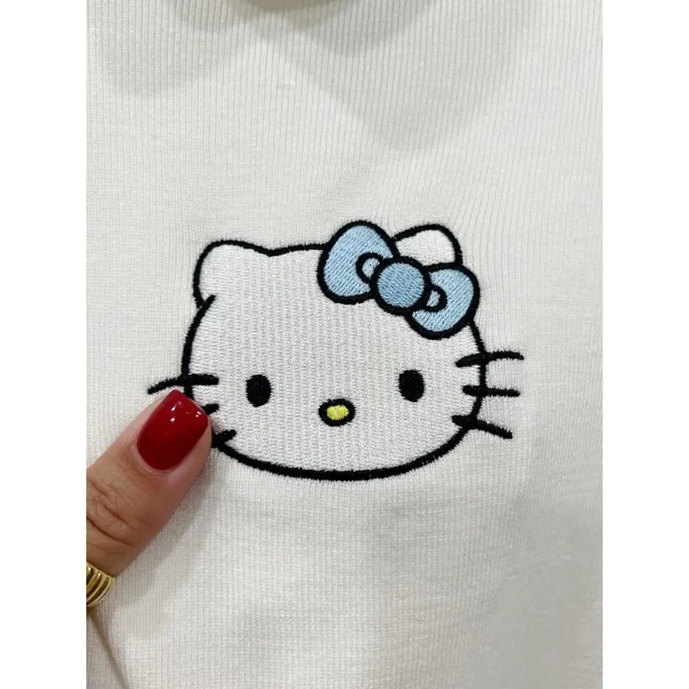 NWT Hello Kitty x Forever 21 Turtleneck Sweater Top - Picture 7 of 9